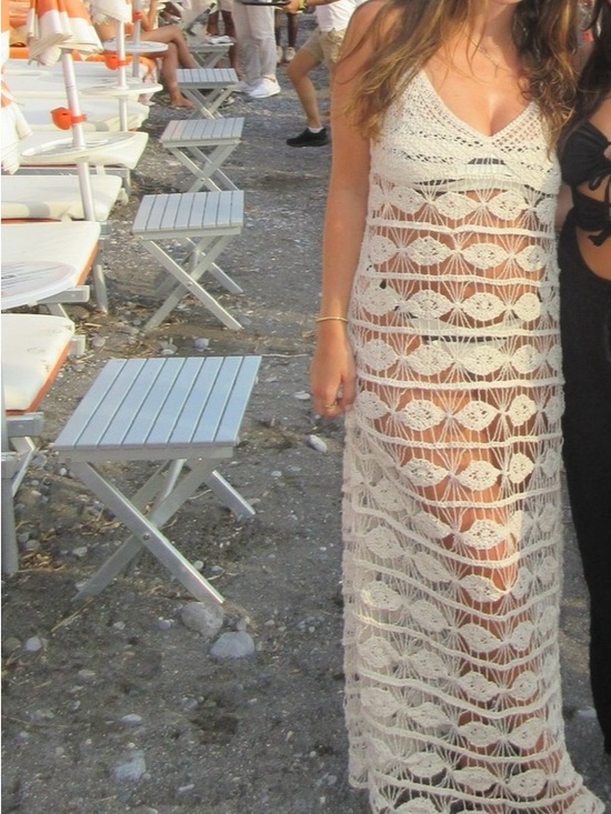 SHEIN Other - Crochet Beach Cover-Up Maxi Dress in Cream